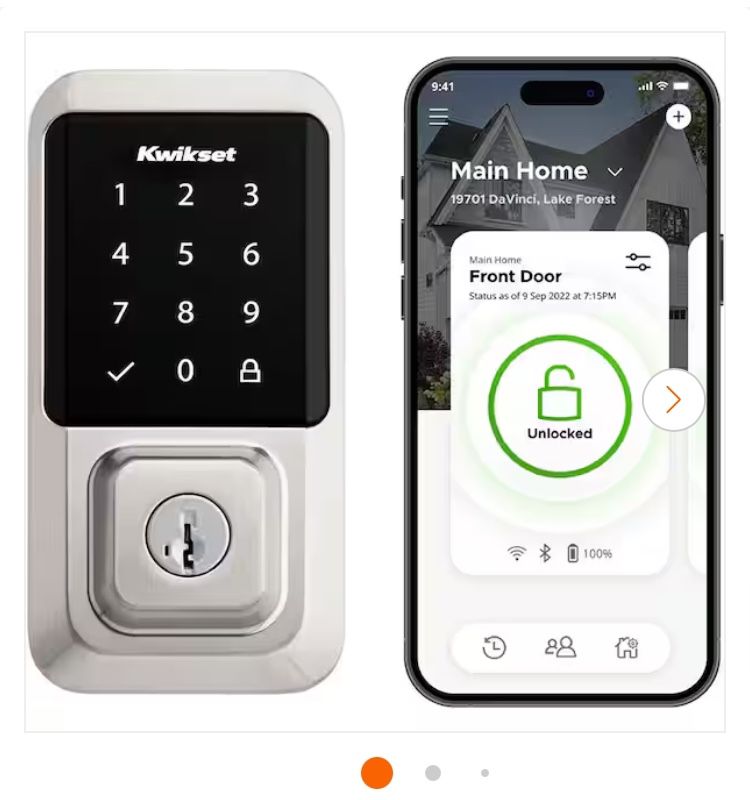 BRAND NEW IN BOX Kwikset HALO Satin Nickel Single Cylinder Keypad Electronic Smart Lock Deadbolt Featuring SmartKey, Touchscreen and WiFi,All Products : American Fashion Style Bags On Sale