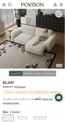 *POVISON* AURORA-POWER SOFA BET