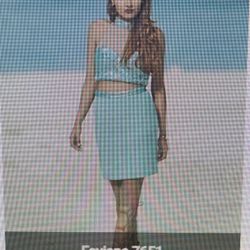 Designer Faviana Short 2 Piece Style Dress 