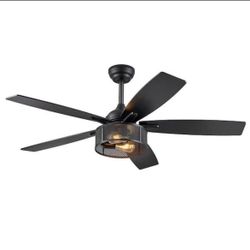 New Fanbulous 52” Farmhouse Ceiling Fan with Light & Remote – 5 Reversible Blades, 6 Speeds