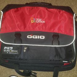 OGIO Laptop Messenger Bag Microsoft Office Red Black New!