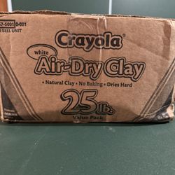 Crayola Air-Dry Clay – 25 lb White Box – New Sealed