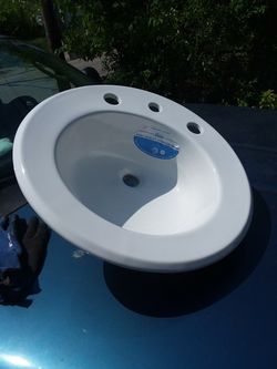 Gerber top mount vanity sink