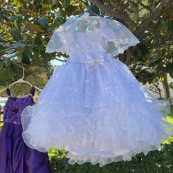 Baptism Dress-white Princess Dress 3T