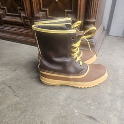 Vintage Sorel Caribou Boots Made In Canada Brown Snow Boots Mens 9