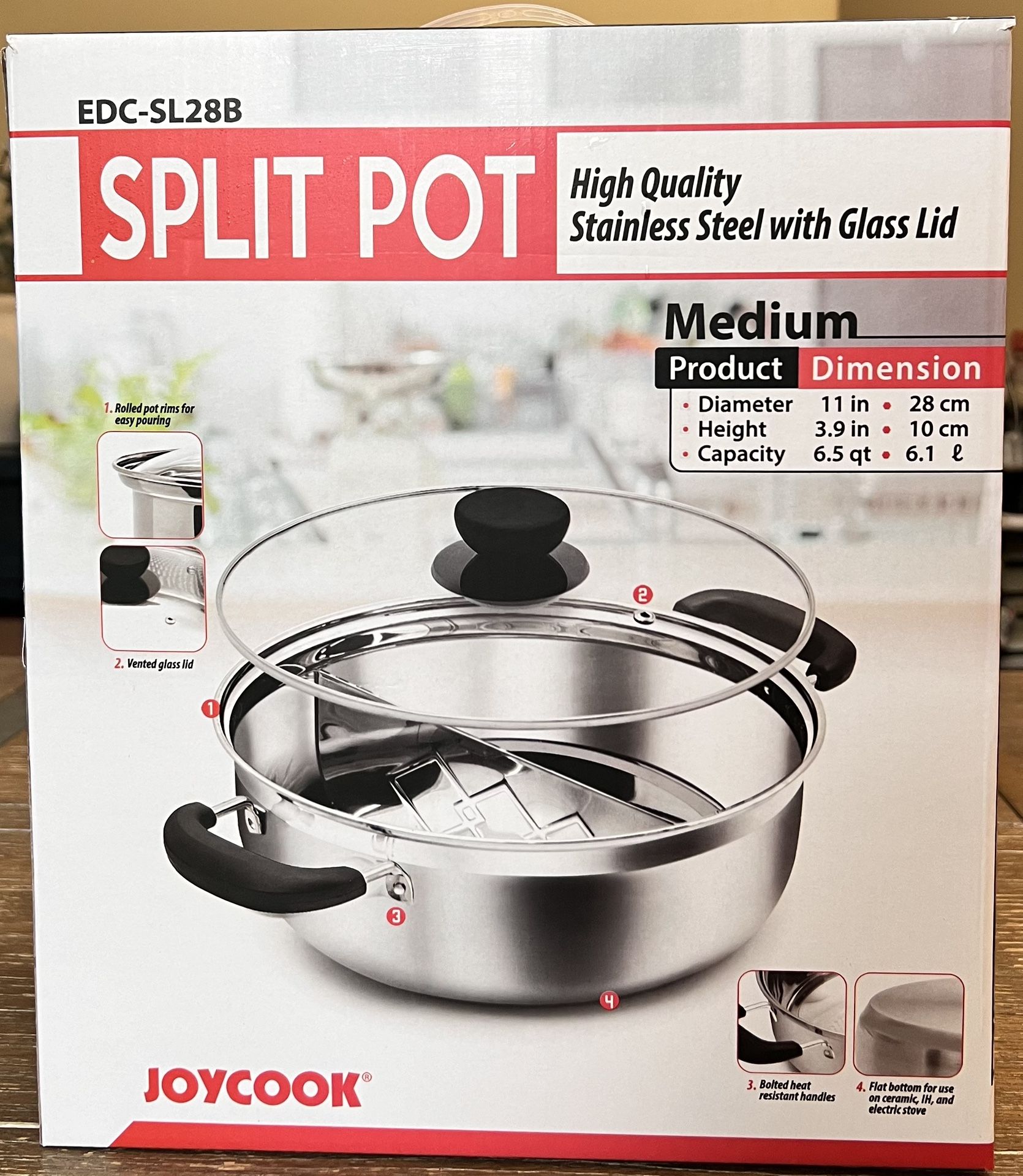 Joycook Split Pot Stainless Steel For Hot Pot