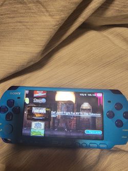 Modded Blue Psp 3000 With 150 Psp Games 