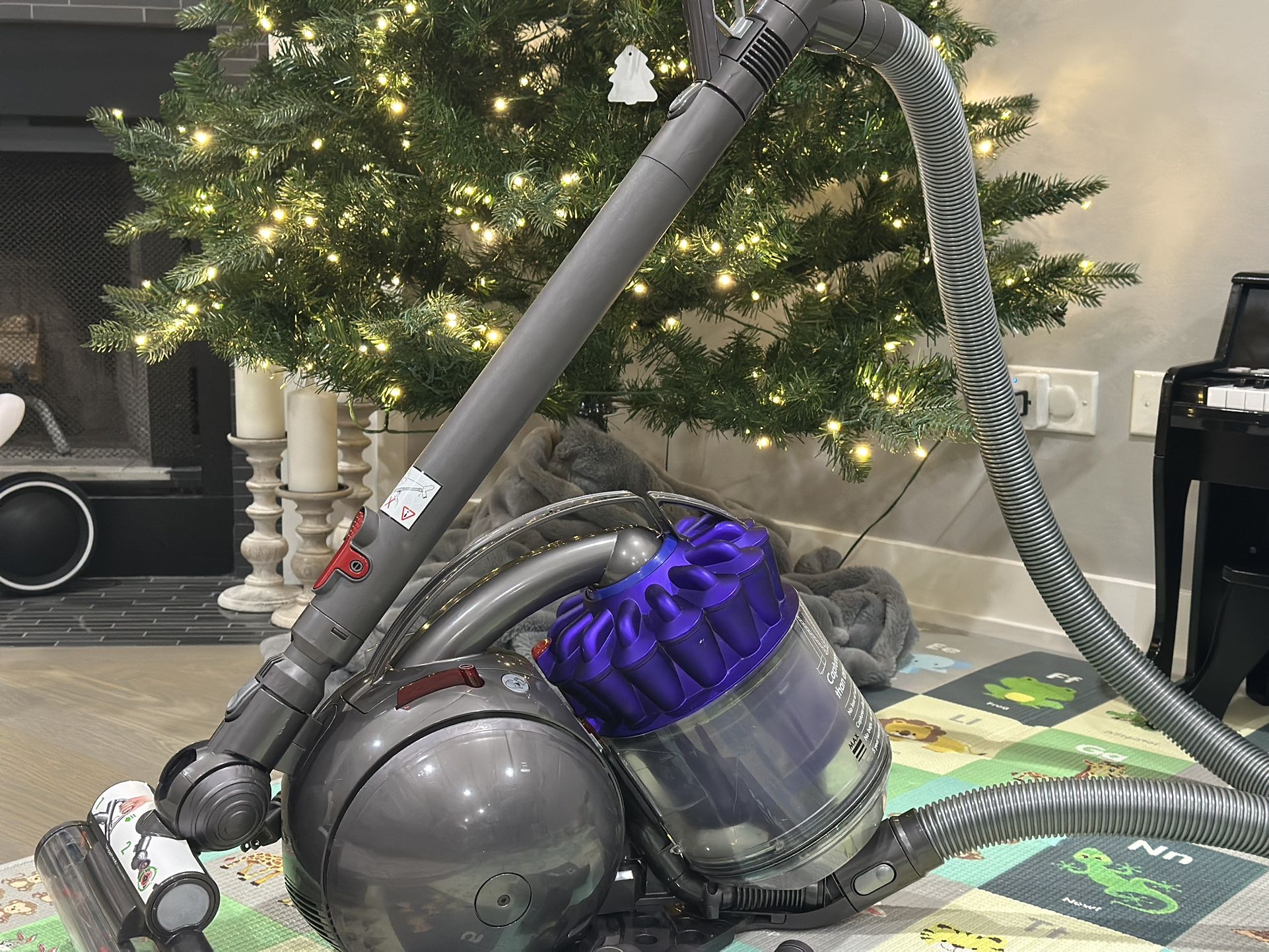 Dyson - DC39 Animal HEPA Bagless Canister Vacuum - Iron/Purple