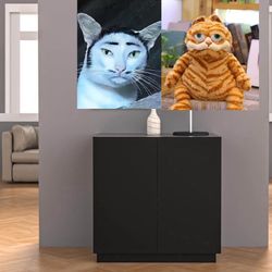 Cat Litter Box Enclosure Furniture with Storage, Side Cabinet )