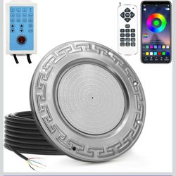 Pool Lights for Inground Pool, 60W 10 Inch LED Inground Pool Light with Controller, Remote and APP Control for Wet Niche, Color Changing Underwater
