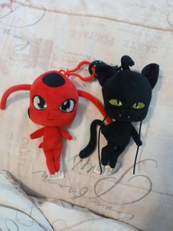 Tikki and Plagg Miraculous Ladybug Plushies/Keychains