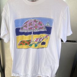 90s Umbrella Beach Art Tee