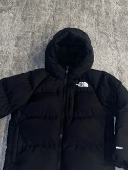 North Face Boys Hooded Puffer Black Jacket Size 7-8 in perfect condition