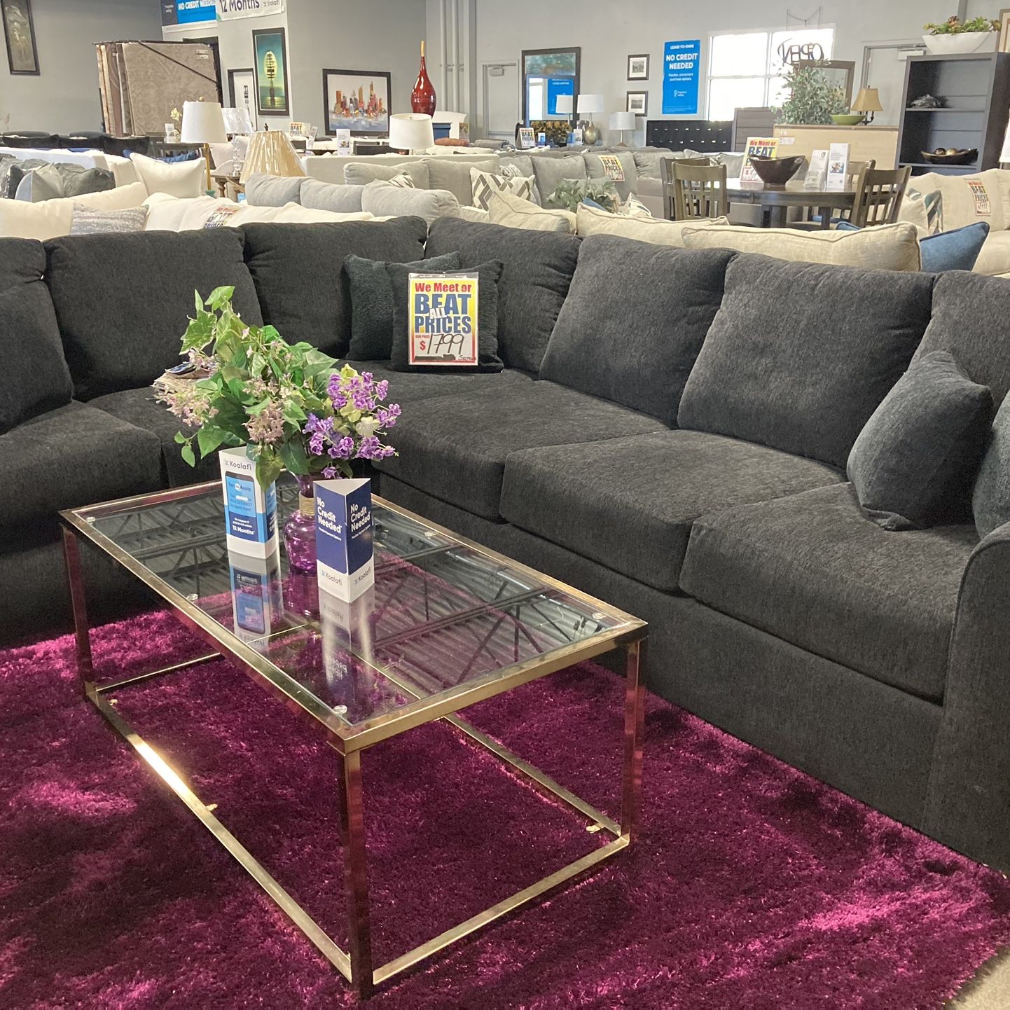 Black Cozy Sectional 🖤😍 $1,699