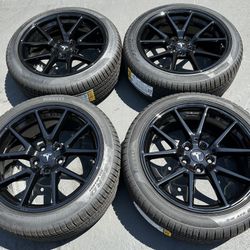 18” Tesla Model 3 Factory Wheels And Tires New Gloss Black Sensors