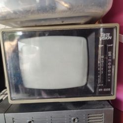 Tote Vision 5" Black & White Portable Television w/AM & FM Radio (NO CORD)