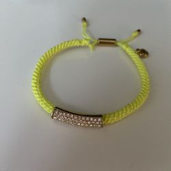 Michael Kors Yellow Macrame Pave Bracelet