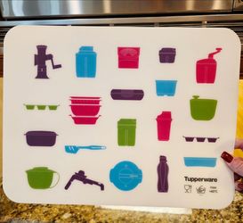 Tupperware Flexible Cutting Mat - Non-Slip Space Pad (Collector Print) 15" x 11.5"