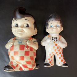 Vintage Big Boy Banks – Set of 2 – Mid-Century Restaurant Décor