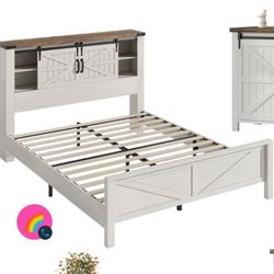 Queen size farmhouse bed frame