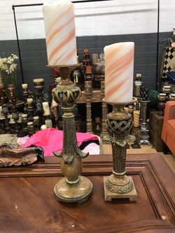 Candle holders and candles included