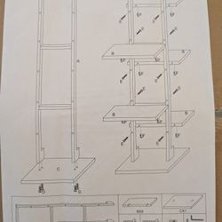 5 Shelve Standing Bookcase