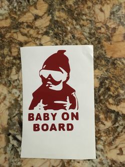 Baby on board vinyl decal