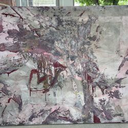 Gray Dream Abstract Art - 36” x 48” 