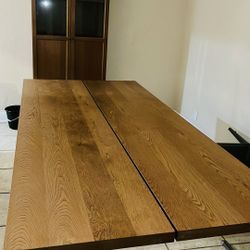 Price Drop! Beautiful Dining Neutral Wooden tone Table