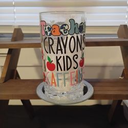 teachers glass mug