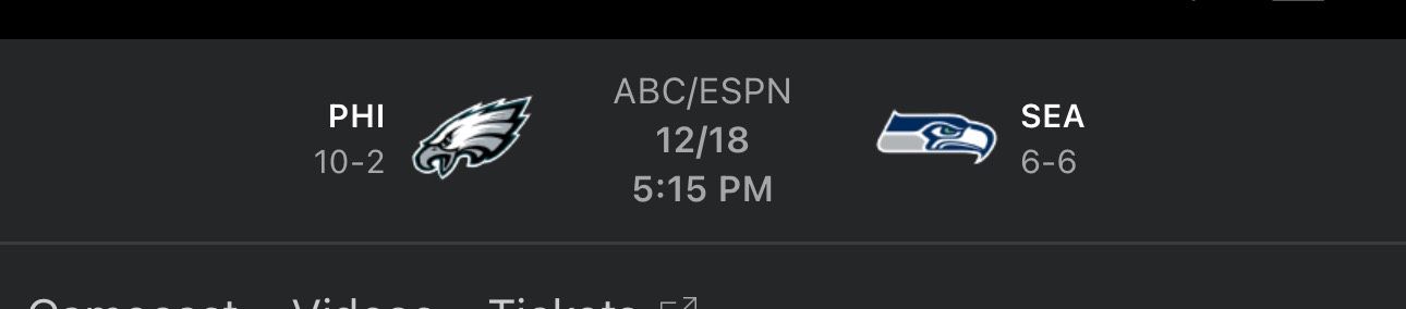 Seattle Seahawks VS Eagles 