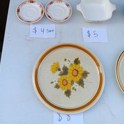 Vintage Hand Painted Pottery / Corning Ware / Mikasa / Syralite By Syracuse Made In USA / Japan