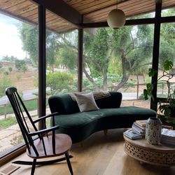 DANISH ILMARI TAPIOVAARA Teak & BLACK SPINDLE ROCKER ROCKING CHAIR  MID CENTURY MODERN VINTAGE