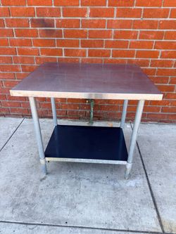 stainless steel work table 30” x 36”