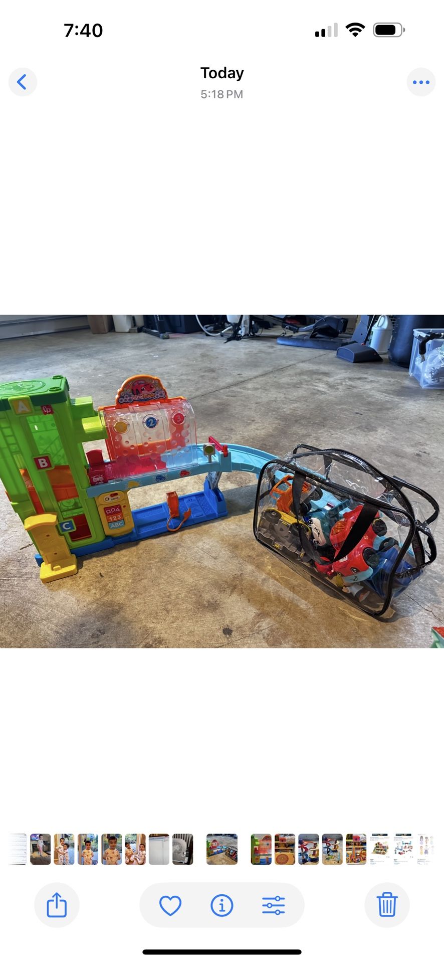 Fisher-Price Little People Toddler Playset with Figures & Toy Car, Light-up Learning Garage