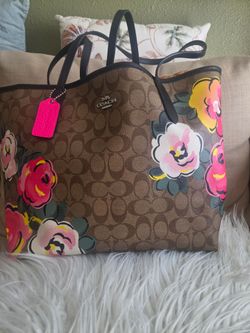 Coach vintage rose tote