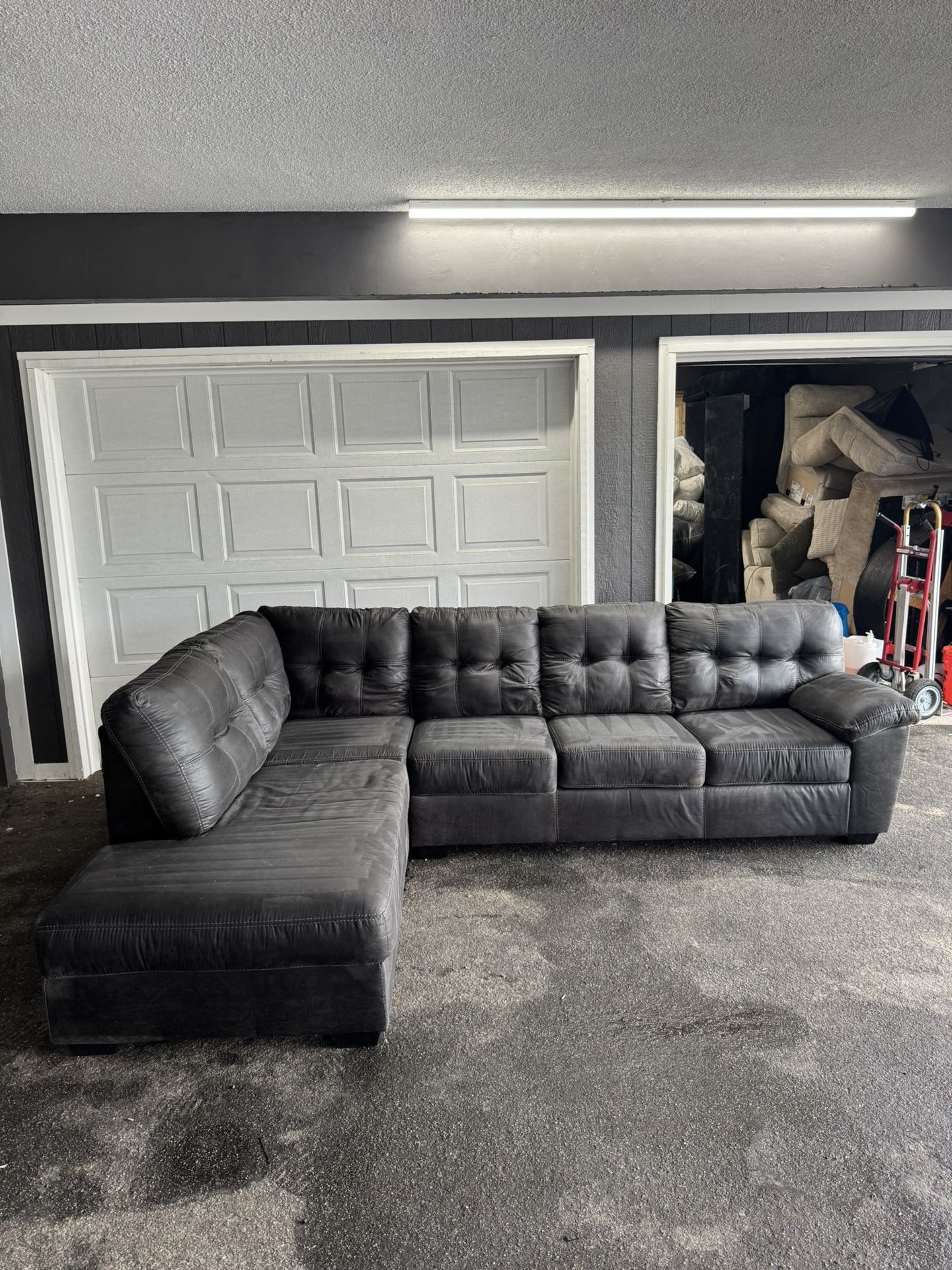 Gray Ashley Sectional Couch sofa 