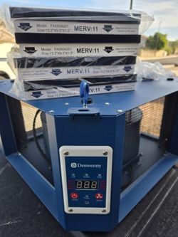 Denwenny Kingmaster F12D Air Filtration System – MERV 11 – Woodshop Air Cleaner