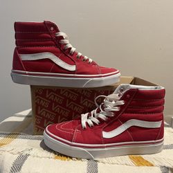 Vans Sk8 Hi Canvas ‘Racing Red’ Sz 6M/ 7.5 W