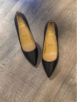 Christian Louboutin Black Red Bottom Pointed Toe Pumps Heels EU 36 US 6