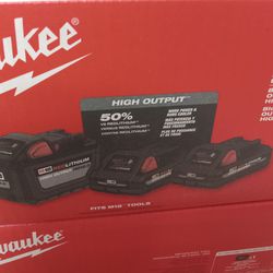 Milwaukee 12.0ah Battery And Two 3.0ah Batteries High Out Put 
