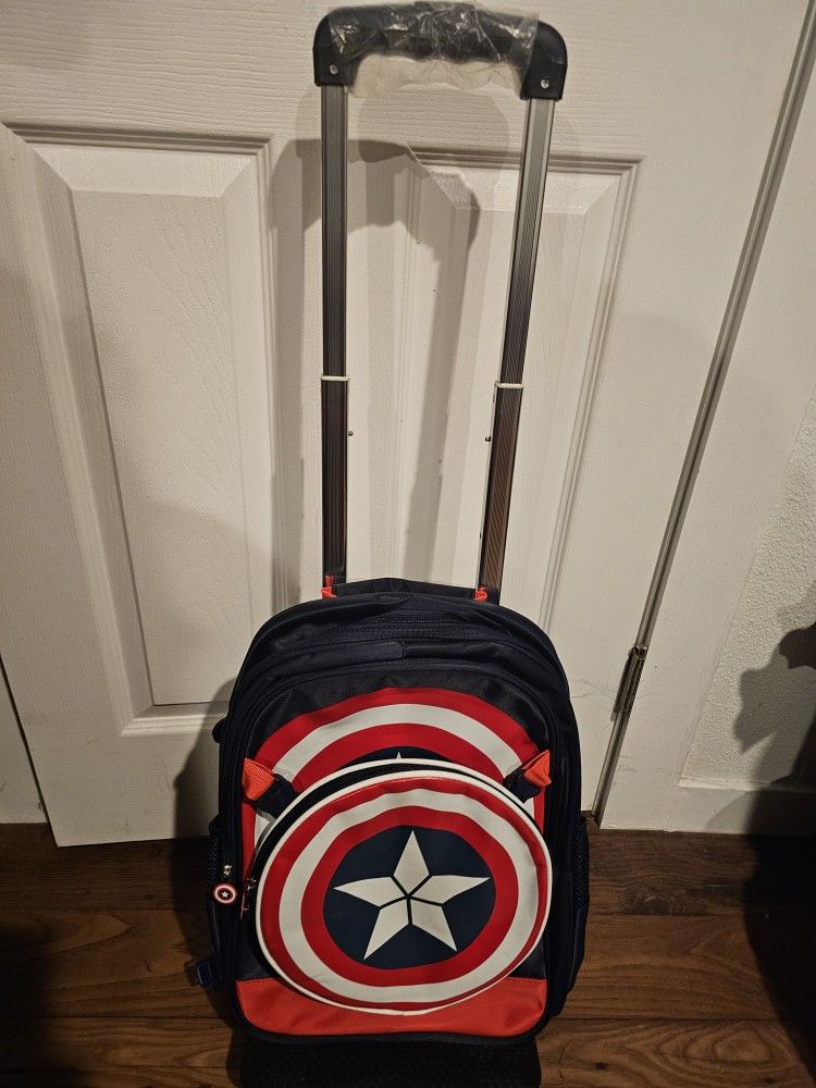 Captian America Rolling Backpack