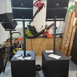 Bluetooth PRORECK Club 6000 15-inch 6000W P.M.P.O Stereo PA Speaker System Combo Set