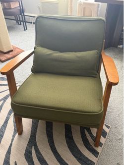 green accent chair