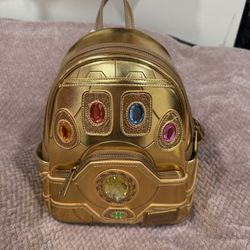 NWT Marvel Thanos Infinite Gauntlet Mini Loungefly Backpack