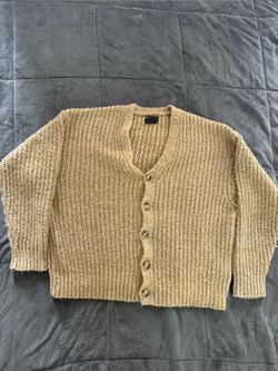 Oversized Tan Cardigan Sz L