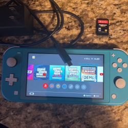 Nintendo Switch Lite W/ Original Charger & GTA Trilogy