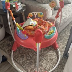 Baby girl bouncer activity table