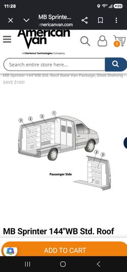 Brand new American van shelf,