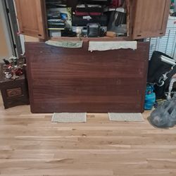 Solid Mahogany Table Top With Gloss Resin Finish, Salvaged From A House On Jupiter Island